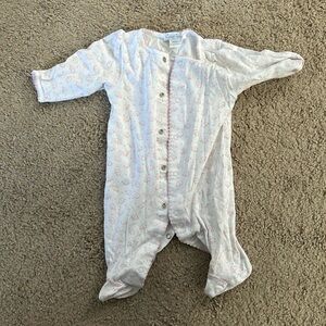 Kissy Kissy PIMA Cotton Pink Crochet Trim Elephant Footie Baby Outfit